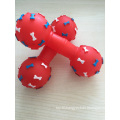 Dog Vinyl Barbell Toy, Pet Toy